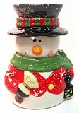 Jolly Red Snowman Christmas Cookie Jar