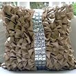 Vintage Diamonds - Throw Pillow Covers - Satin Pillow Cover with Satin Ruffles & Crystals