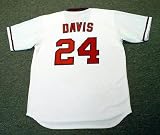 CHILI DAVIS California Angels Majestic Cooperstown Throwback Home Baseball Jersey