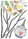 Reusable Decoration Wall Sticker Decal - Birds in Tree