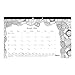 Blueline 2017 Academic Monthly Coloring Desk Pad, Botanica, August to July, 17.75 x 10.875