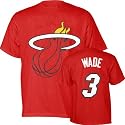 Dwyane Wade Red Majestic Player Name and Number Miami Heat T-Shirt