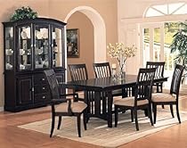 Hot Sale 7pc Cappuccino Finish w/Birch Veneers Dining Table & Chairs Set