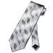 NeckTie Silver/Gray/Black/White Waves Mens Neck Tie NEW
