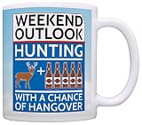 Hunting Gifts Outlook Hunting with a Chance of Hangover Drinking Gift Coffee Mug Tea Cup Clouds