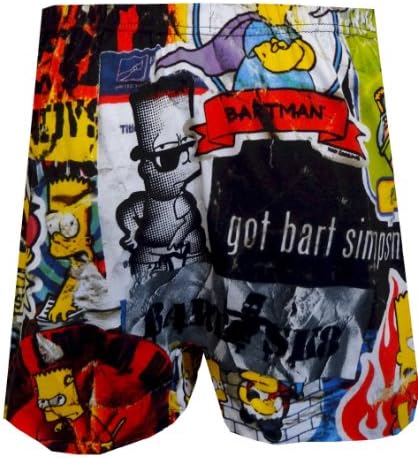 Briefly Stated Men's Bart Boxer, Multi, Large