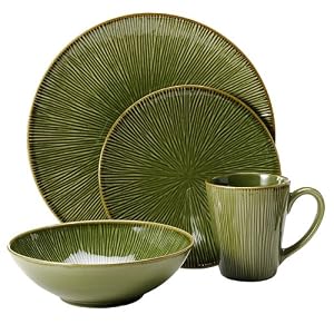 Green Lotus 16-pc. Dinnerware Set