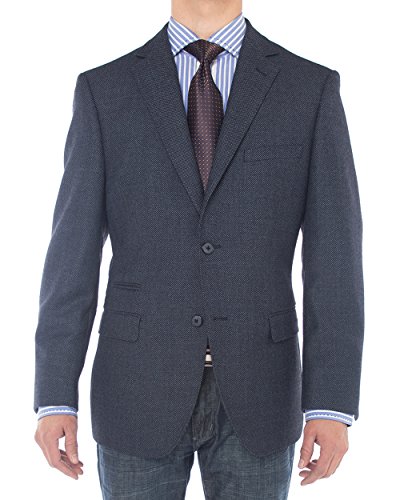 Luciano Natazzi Mens 2 Button 160'S Wool Blazer Working Button Holes Suit Jacket