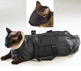 Cat Grooming Bag - LARGE, cat restraint bag + FREE Cat Muzzle by, Downtown Pet Supply