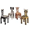 Safari Animal Children's Chairs - Set of 4