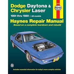 Dodge Daytona & Chrysler Laser '84'89 (Haynes Manuals)