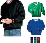 Sport-Tek - V-Neck Wind Shirt with Stripe Trim (JP62)