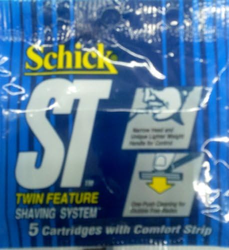 5 Schick Slim Twin Blade Refill Cartridges WITH COMFORT STRIP