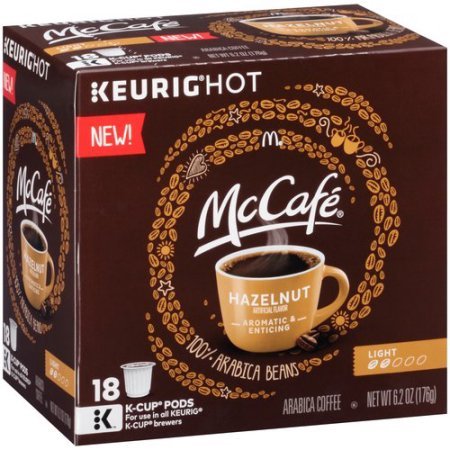McCafe Hazelnut K Cup Pods, 18 Count