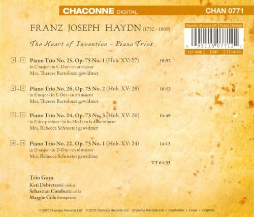 Heart of Invention: Piano Trios By Haydn