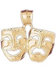 CleverEves 14k Gold Charm Drama Masks 3.4 - Gram(s)