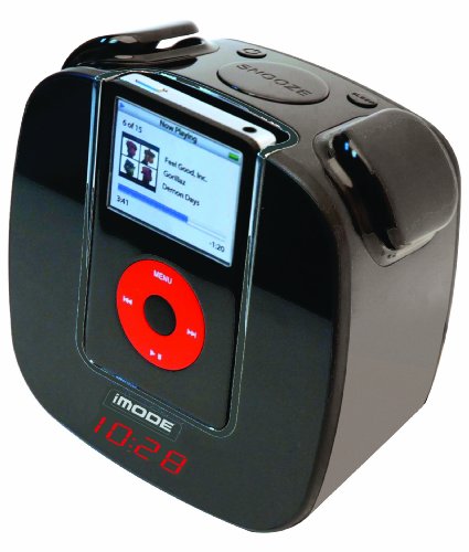 iMode Alarm Clock Radio with iPod Docking Station (Black)