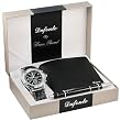 Dufonte by Lucien Piccard Men's Watch Gift Set Wallet and Pen Set 90018BK