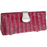 Magid Wicker Snap Clutch