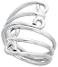 Sterling Silver Hand Made Freeform Wire Ring, 1 1/16 (27mm) wide