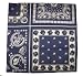 Navy Blue Bandana Table Cover Tablecloth 60