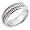 14K. White Gold Hand Woven Design Comfort Fit Wedding Band Ring
