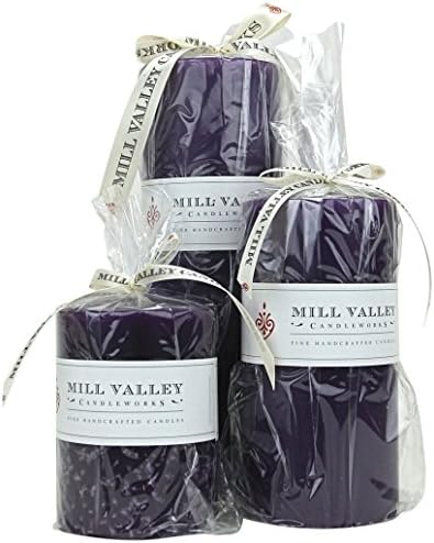 Mill Valley Candleworks Three Wisemen Unscented Candle Gift Set, 3-Inch, Set of 3
