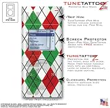 iPod Mini Tune Tattoo Skin Kit - Argyle Red and Green - By TuneTattooz