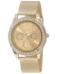 XOXO Womens XO5634 Gold-Tone Mesh Band Watch