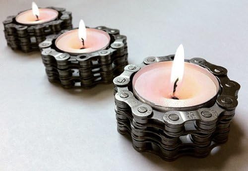 Bike Chain Tea Light Holders