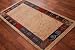 Kitchen & Housewares : Beige, Navy, Gold, Red and Green 70cm x 140cm (2ft 4" x 4ft 7) Modern Rug