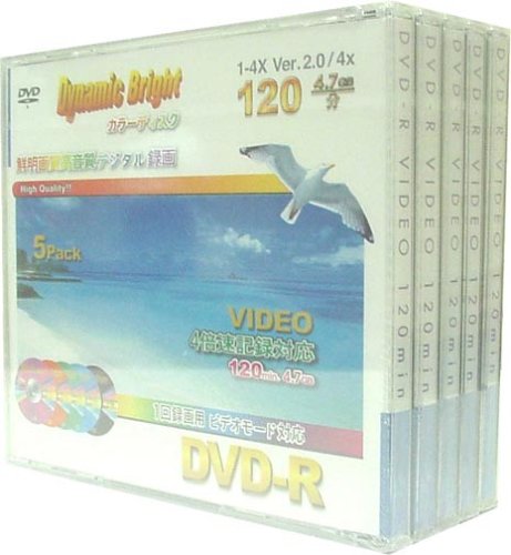 Cover image : Dynamic Bright DVD-R/1X-4X 5P DVD-Rメディア 4倍速 5P ビデオモード対応