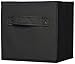 Honey-Can-Do SFT-02084 Mini Soft Fabric Storage Bin, 2-Pack, Black, 7 by 7 by 5.75-Inch