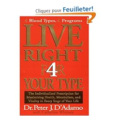 Live Right 4 Your Type: The Individualized Prescription for Maximizing Health, Metabolism, and Vitality in Every Stage of Your Life
