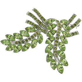 Pine Leaves Flower Pin Brooch by Pugster