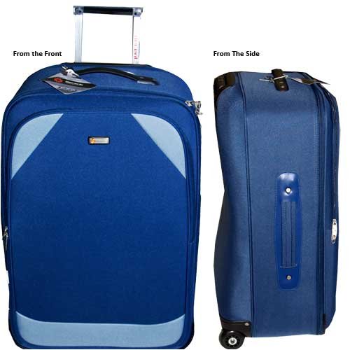 18 Onboard Trolley Case Suitcase Luggage Blue New