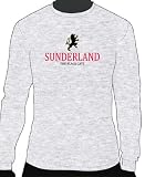 Sunderland FC Basic Logo Soccer Long Sleeve Tee, Adult Medium - Ash Grey