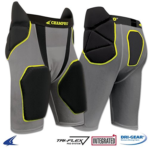 TRI-FLEX Integrated Football Girdle with Built in Hip-Tail and Thigh Pads