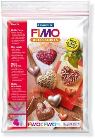 STAEDTLER FIMO CLAY WAX SOAP FOOD ICE PUSH MOULD HEARTS by Idena