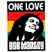 Bob Marley One Love - Red, Gold & Green Vinyl Sticker