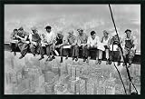 New York - Lunch Atop a Skyscraper Framed Posterz by unknown artist,37.7 x 25.7 Framed