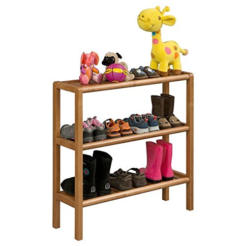 Somette Abingdon Cinnamon Solid Birch Wood 3-shelf Console/ Shoe Rack