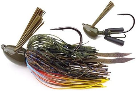 Heavy Mat Jig with Self-Righting Jig Head - High Quality Fishing Lures to Bait Bass, Bluegill and More,  Bluegill, 1 oz
