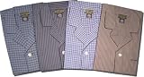 Mens Alexander Julian Long-sleeve, long-leg Coat-style Broadcloth Pajamas - ON SALE