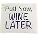 Giggle Golf Putt Now, Wine Later Waffle Golf Towel