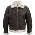 Mil Tec Lederjacke B3 mit Lammfell braun