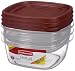 Rubbermaid 7J95 Easy Find Lid Medium Value Pack Food Storage Containers
