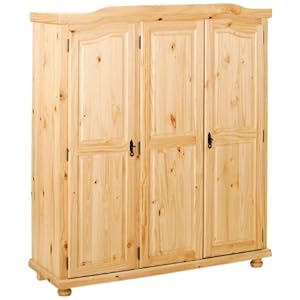 Link 30500110 Bauernschrank 'Bern' 3-trg Kiefer farblos endbe