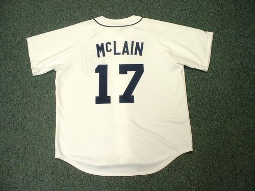 DENNY McLAIN Detroit Tigers Majestic Athletic Home Baseball Jersey, XL