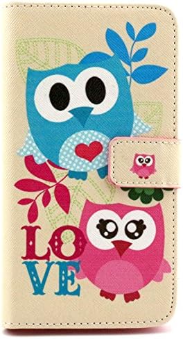 LG G3 Stylus Case, Unlocked,Queenbox New Fashion Pattern - LG G3 Stylus 3G D690 Unlocked Design Dual-Use Flip PU Leather Fold Wallet Pouch Case for LG G3 Stylus 3G D690[Couple Owl Pattern]